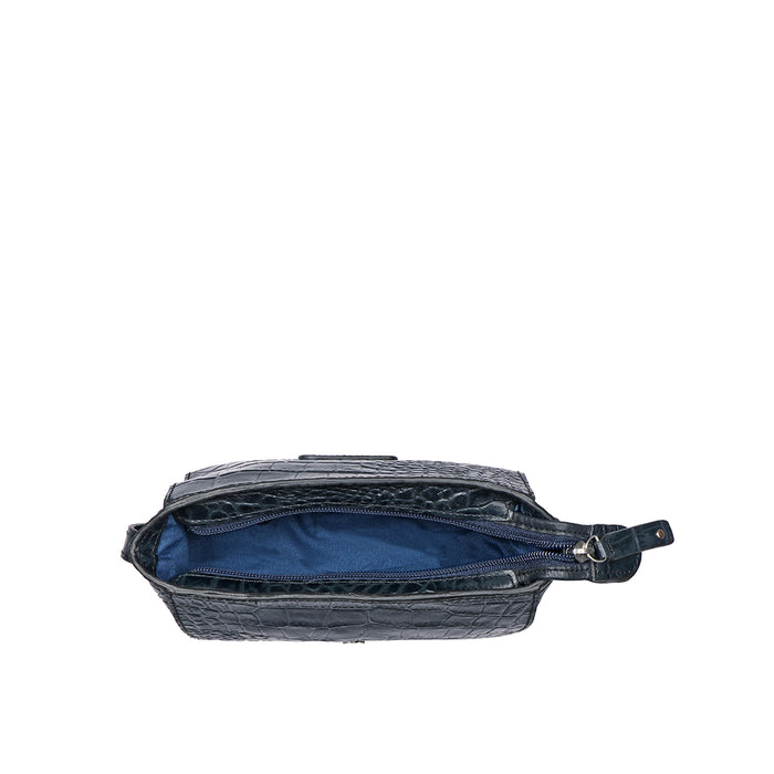 Rosario 06 Blue Leather Crossbody