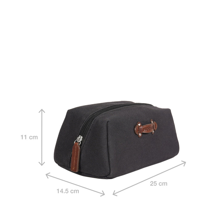 Rover 01 Black Leather Trolley Bag