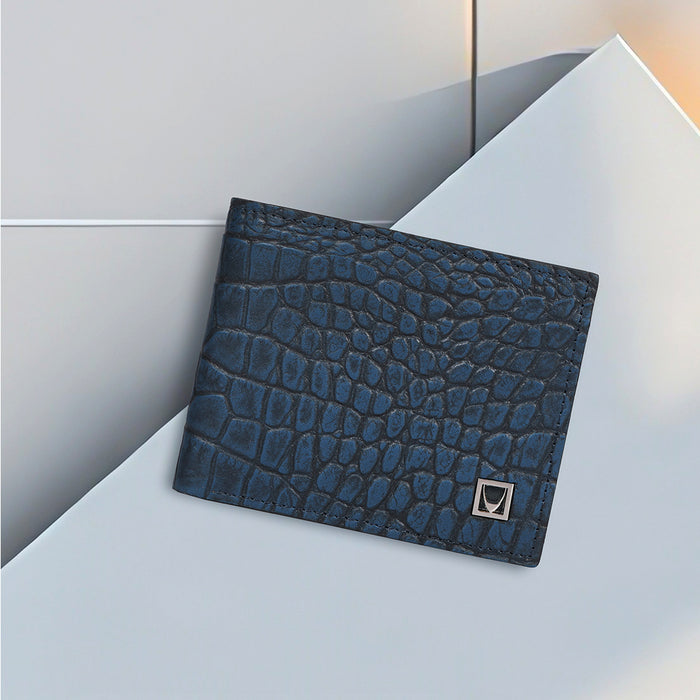 Rover W1 Blue Leather Bi-Fold Wallet