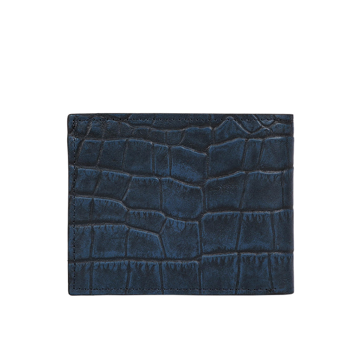 Rover W1 Blue Leather Bi-Fold Wallet