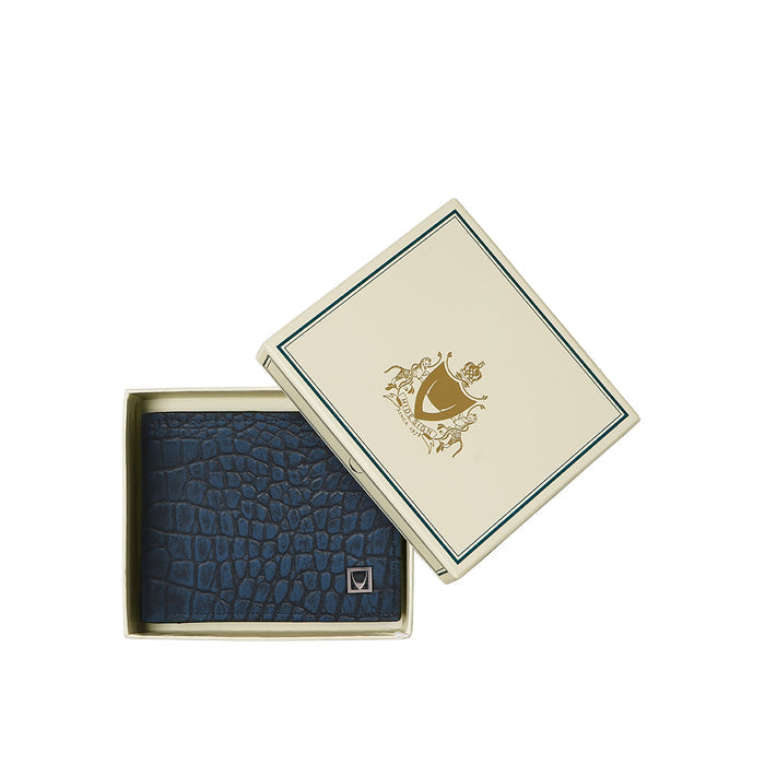 Rover W1 Blue Leather Bi-Fold Wallet