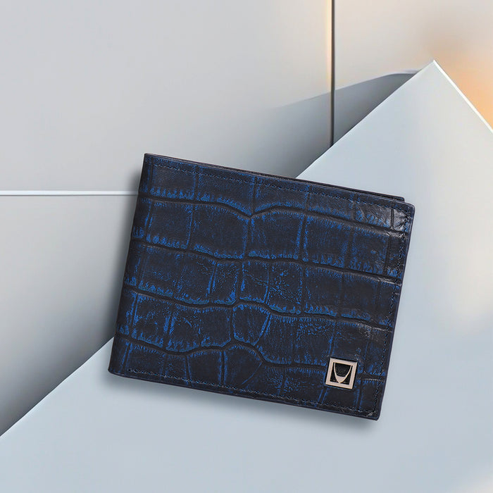 Rover W2 Blue Leather Bi-Fold Wallet