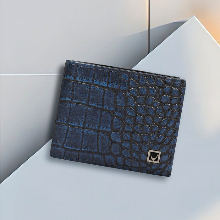 Rover W3 Blue Leather Bi-Fold Wallet