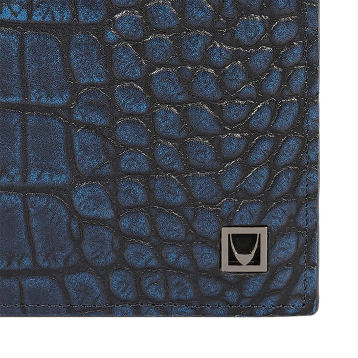 Rover W3 Blue Leather Bi-Fold Wallet