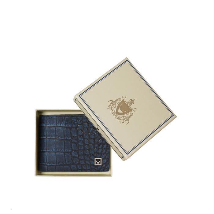 Rover W3 Blue Leather Bi-Fold Wallet