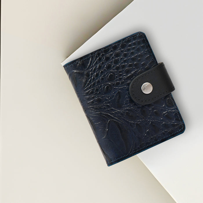 Rover W5 Blue Leather Card Holder