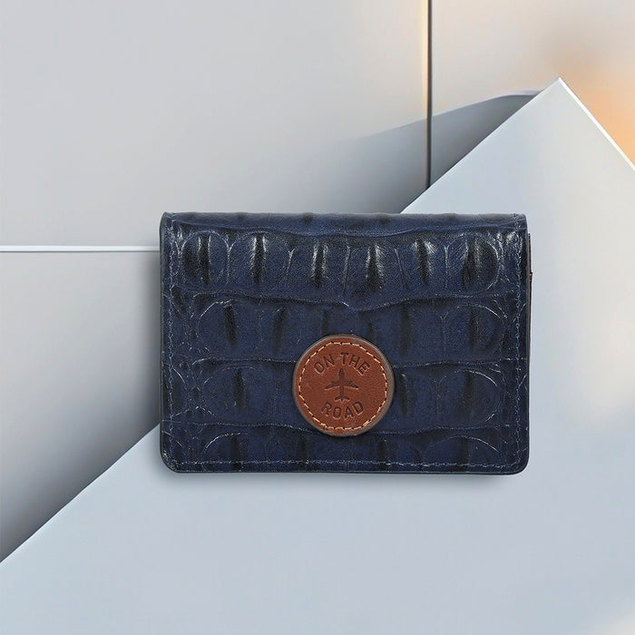 Rover W6 Blue Leather Card Holder