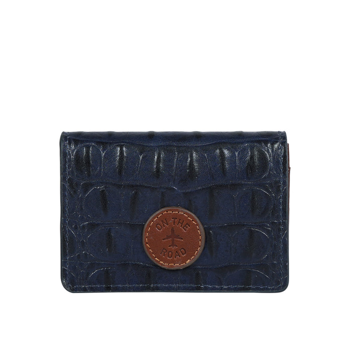 Rover W6 Blue Leather Card Holder