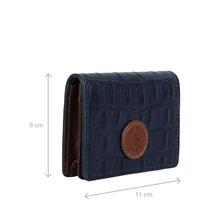 Rover W6 Blue Leather Card Holder