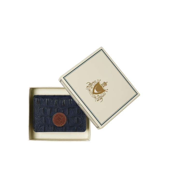 Rover W6 Blue Leather Card Holder