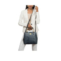 Royale 02 Blue Leather Satchel