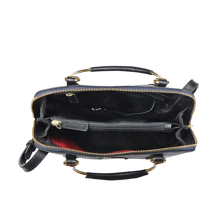 Royale 02 Blue Leather Satchel