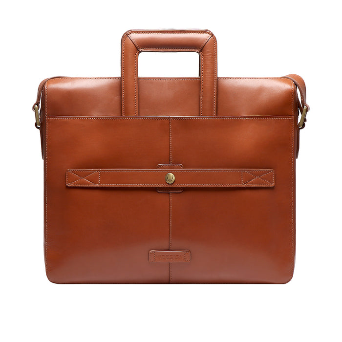 Russell 03 Tan Leather  Briefcase