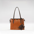 Sabrina 01 Orange Leather Shoulder Bag
