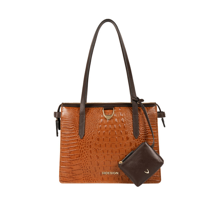 Sabrina 01 Orange Leather Shoulder Bag