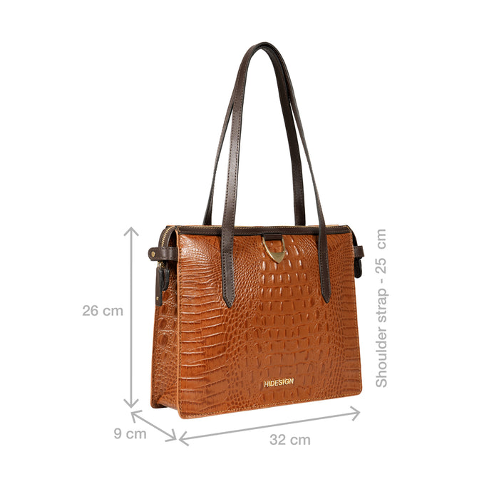 Sabrina 01 Orange Leather Shoulder Bag