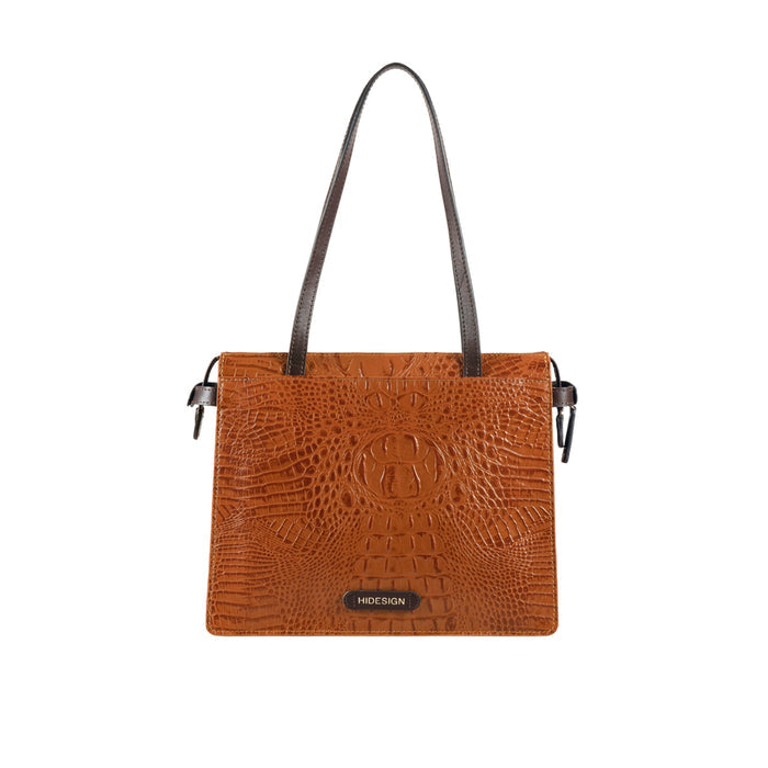 Sabrina 01 Orange Leather Shoulder Bag