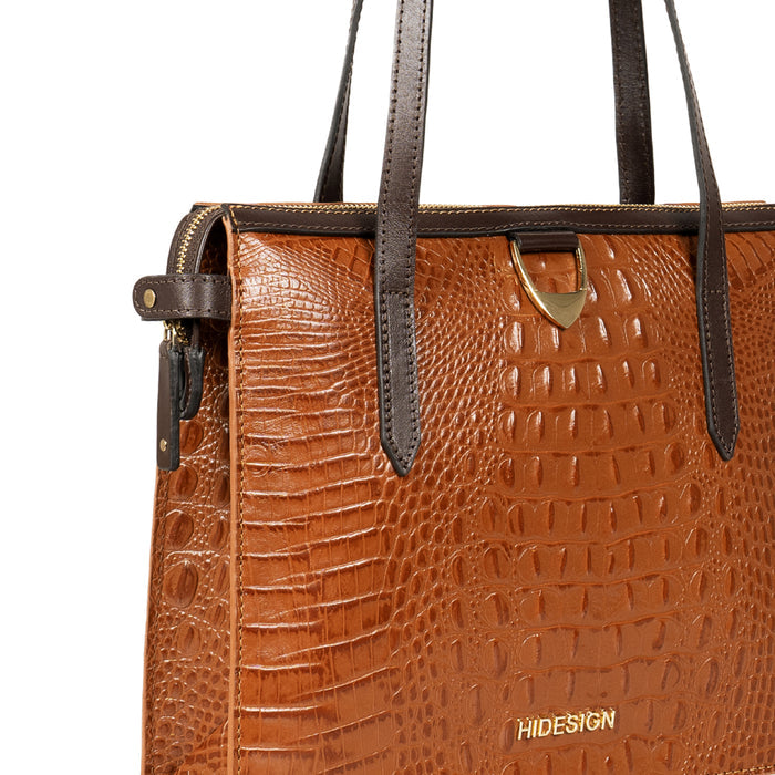 Sabrina 01 Orange Leather Shoulder Bag