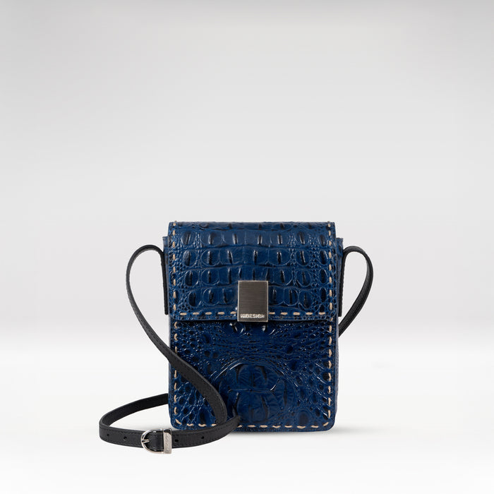 Sabrina 02 Blue Leather Crossbody