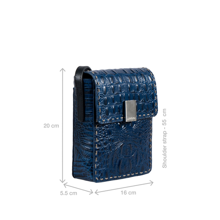 Sabrina 02 Blue Leather Crossbody