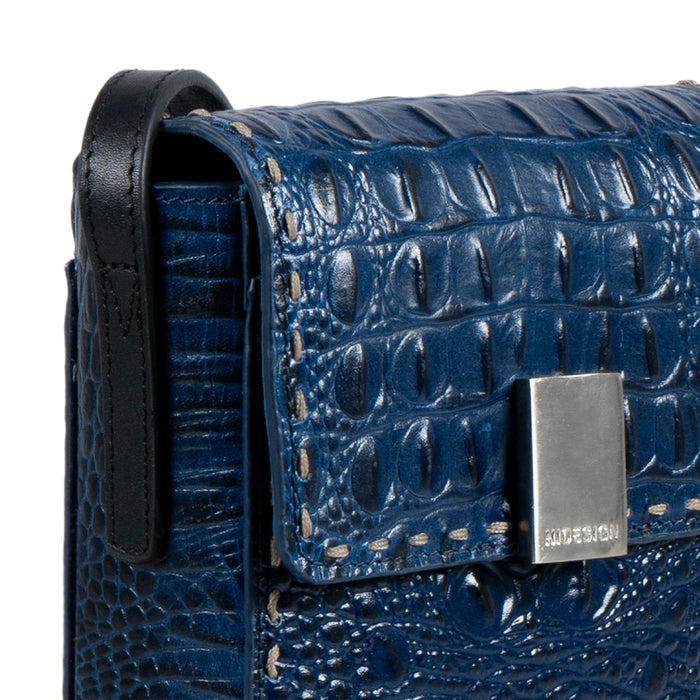 Sabrina 02 Blue Leather Crossbody