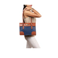 Sacremento Blue Leather Shoulder Bag