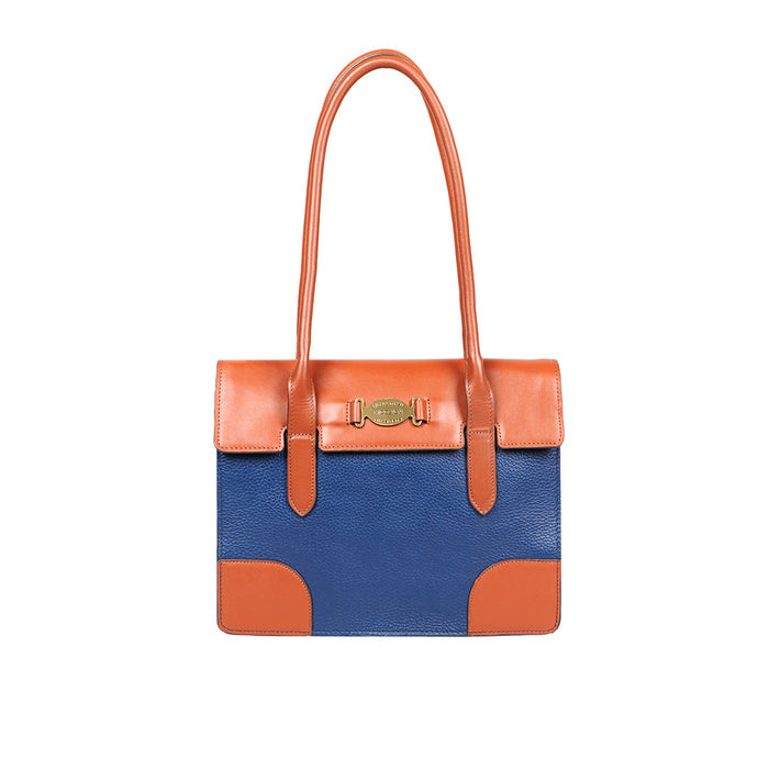 Sacremento Blue Leather Shoulder Bag