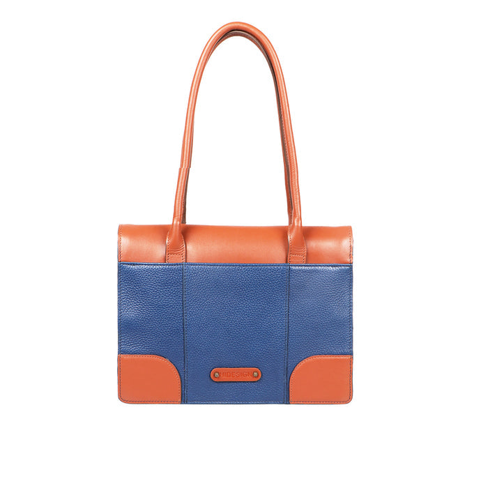 Sacremento Blue Leather Shoulder Bag