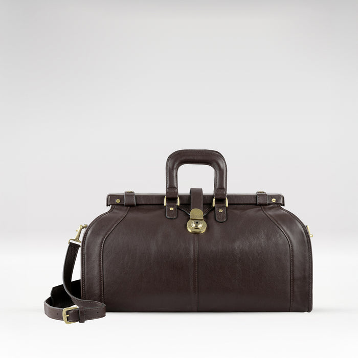 Safari Brown Leather Duffle Bag