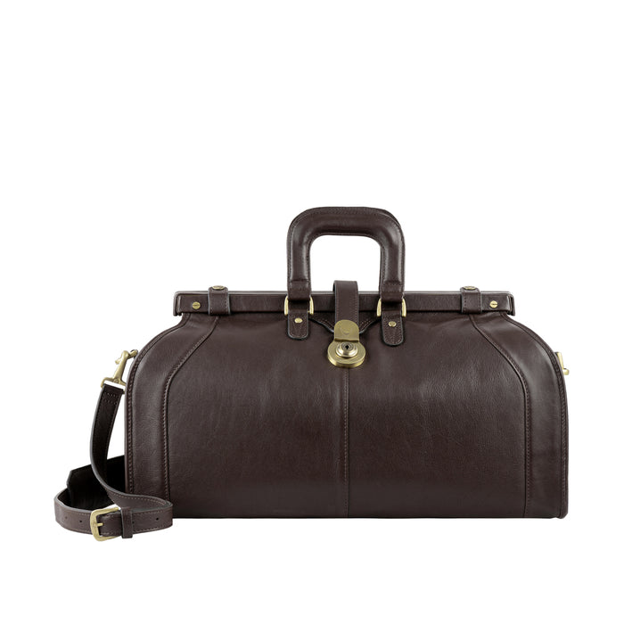 Safari Brown Leather Duffle Bag