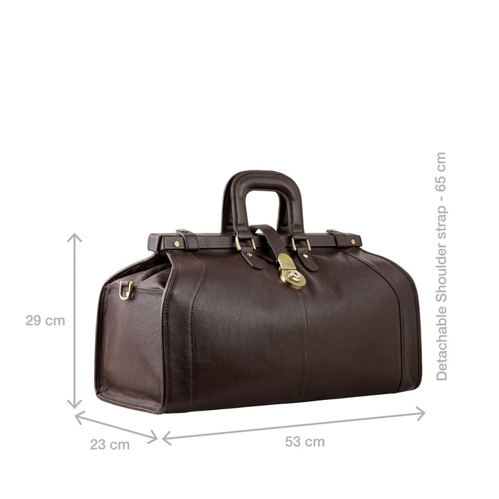 Safari Brown Leather Duffle Bag