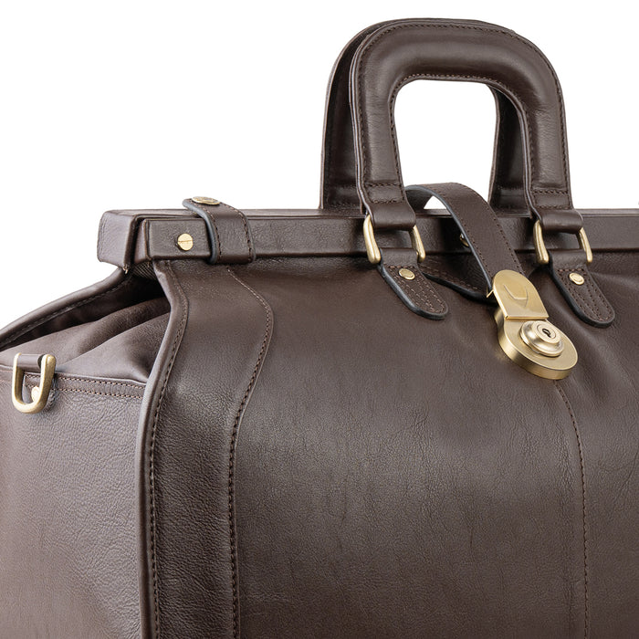 Safari Brown Leather Duffle Bag