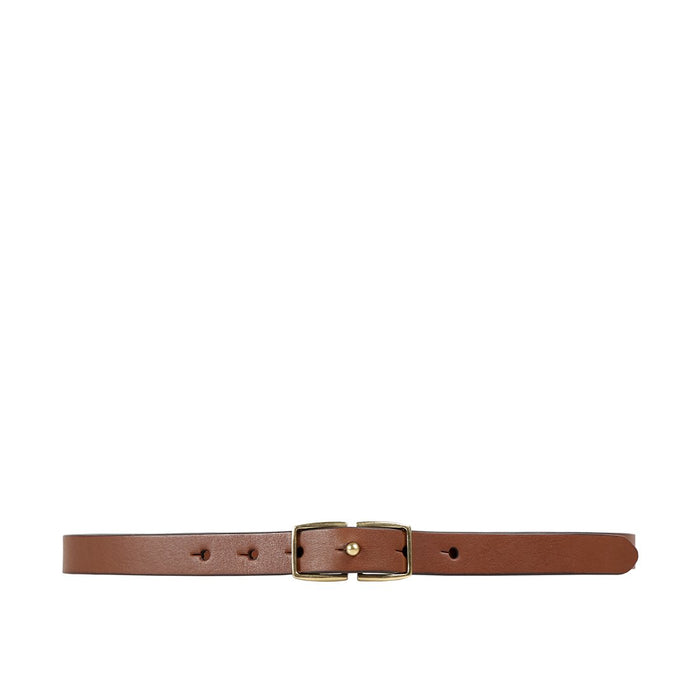 Saki Women's Tan Non Reversible Leather Belt