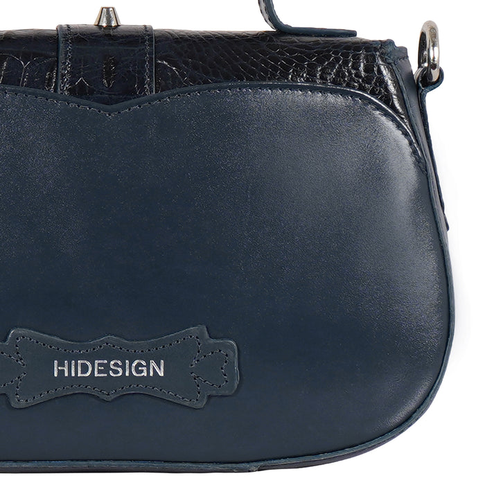 Sakura - 01 Blue Leather Shoulder Bag