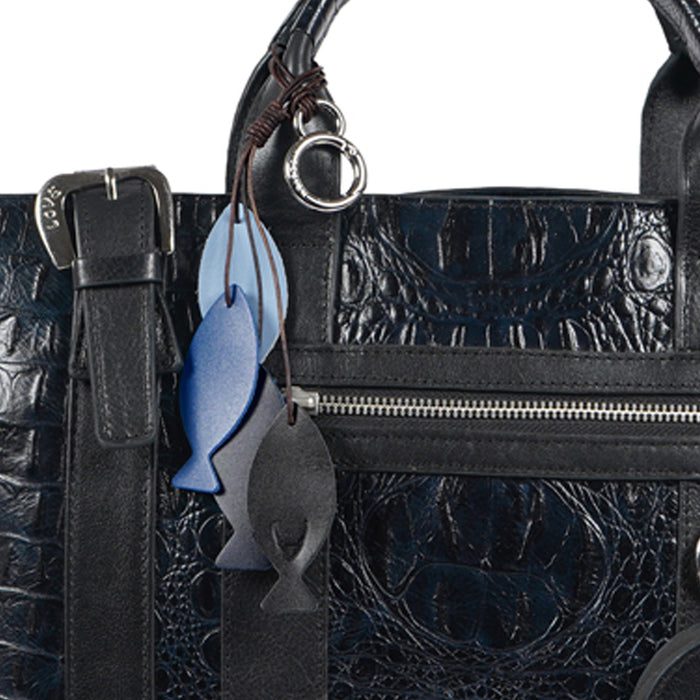 Sakura 03 Blue Leather Reversible Hangers