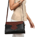 Sally Scull 02 Black Leather Sling Bag