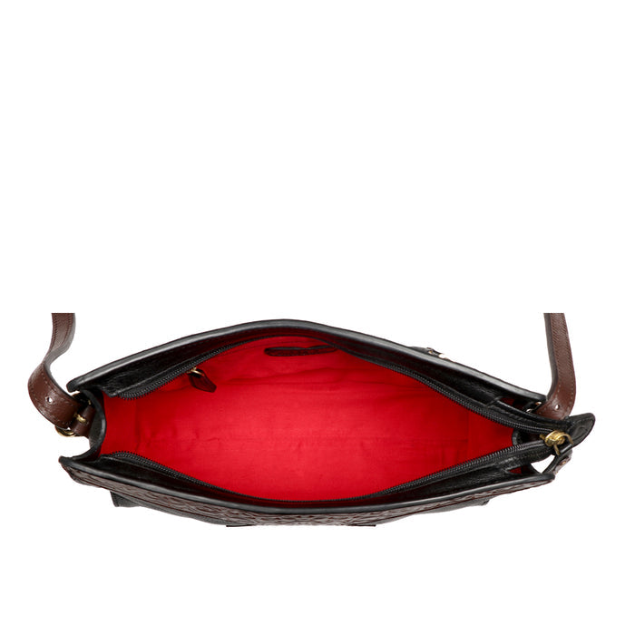 Sally Scull 02 Black Leather Sling Bag
