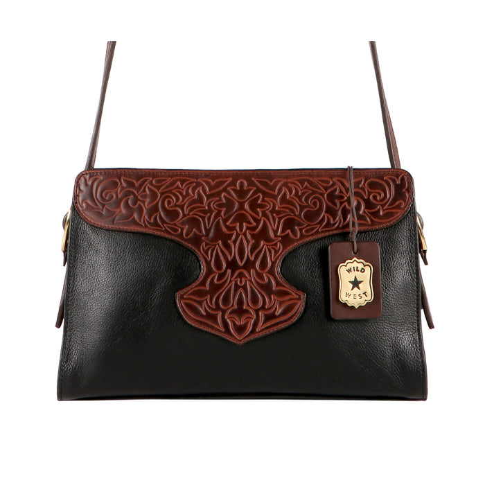 Sally Scull 02 Black Leather Sling Bag