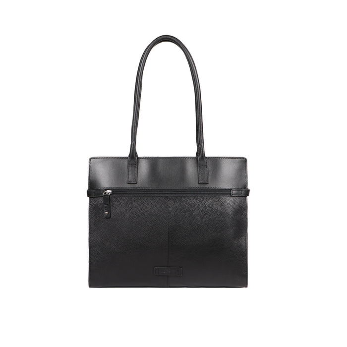 Salta 01 Black Leather Tote Bag