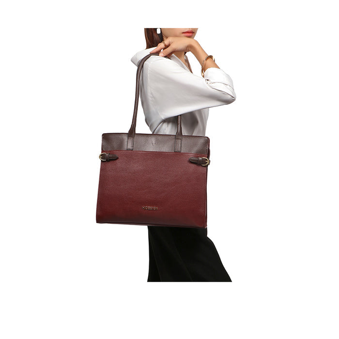 Salta 01 Red Leather Tote Bag
