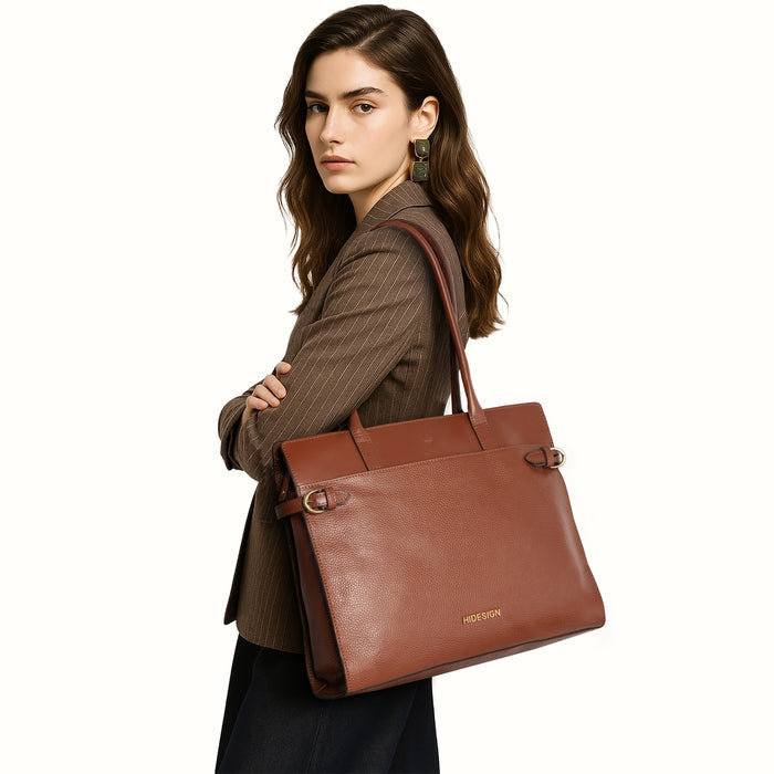 Salta 01 Tan Leather Tote Bag