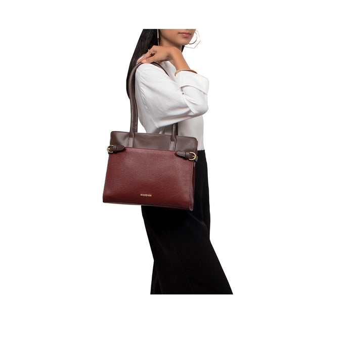 Salta 02 Red Leather Tote Bag