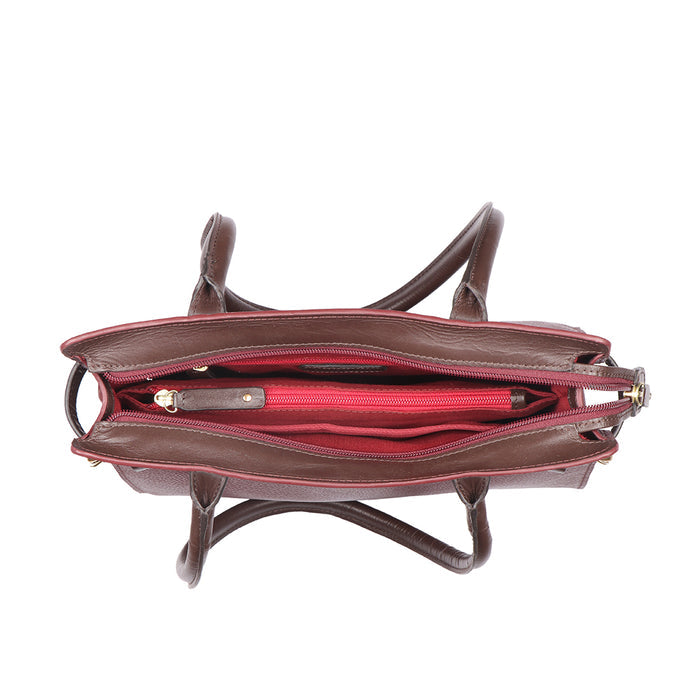 Salta 02 Red Leather Tote Bag