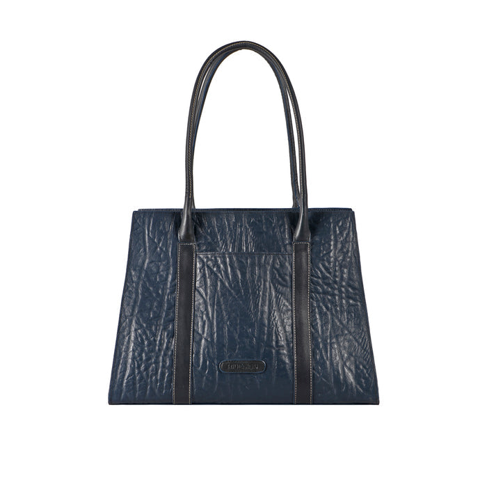 Samurai 02 Blue Leather Tote Bag
