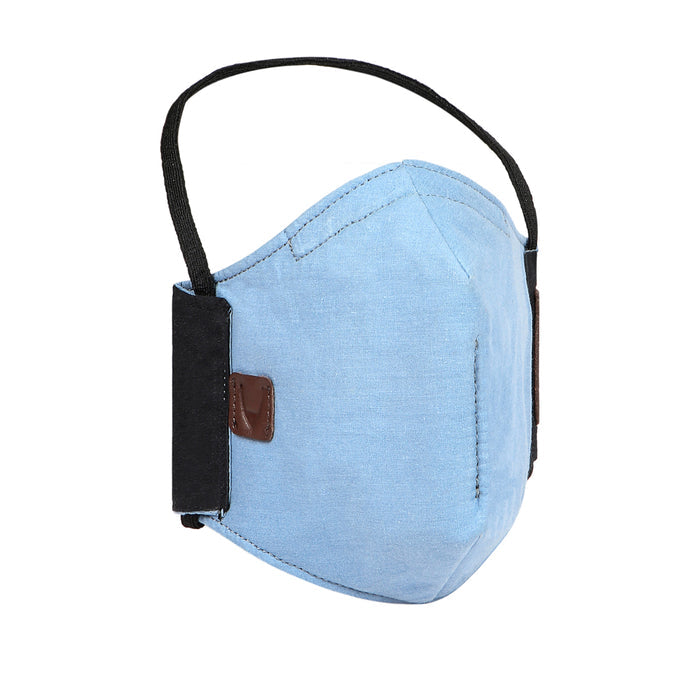 Samurai Combo-Bl Blue Leather Face Mask