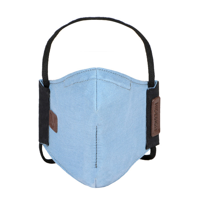 Samurai Combo-Bl Blue Leather Face Mask