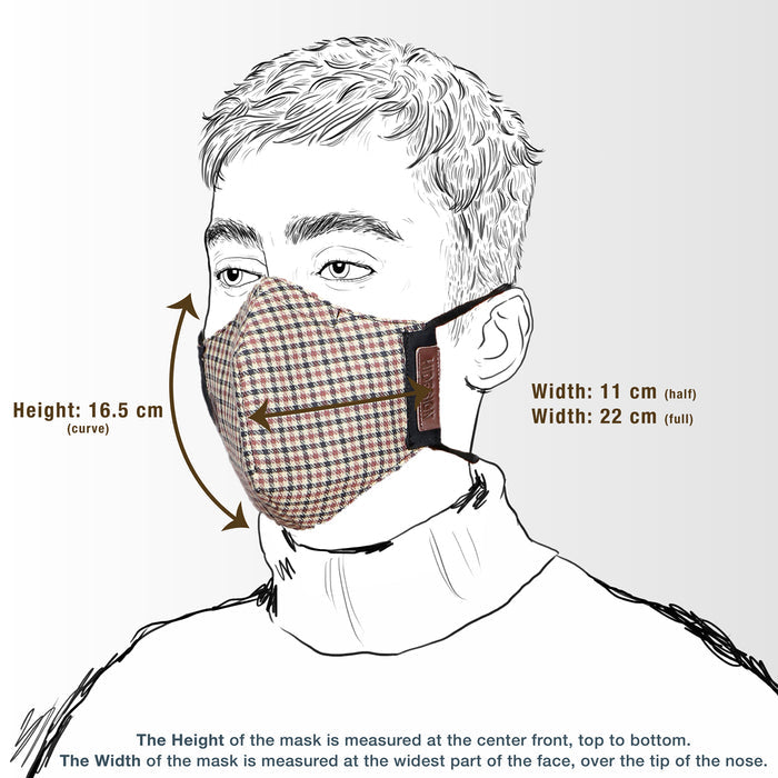 Samurai Combo-Bl Blue Leather Face Mask