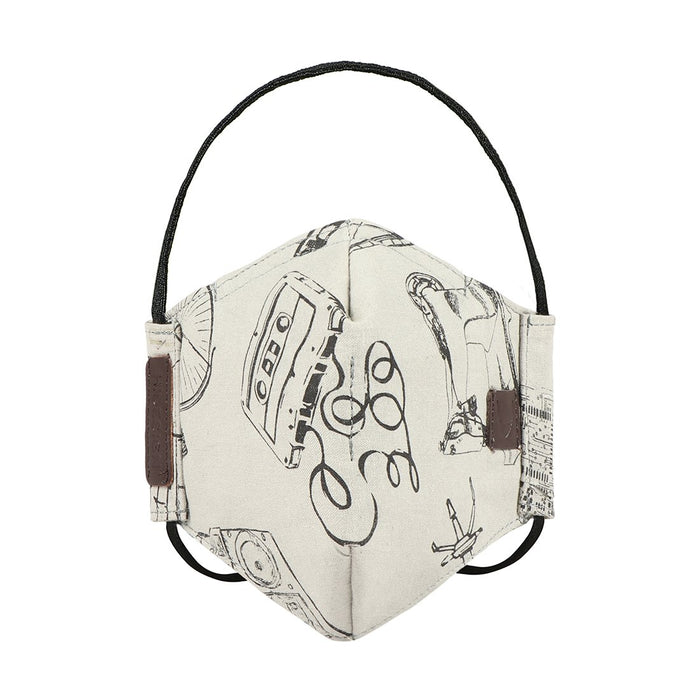 Samurai Grey Leather Face Mask