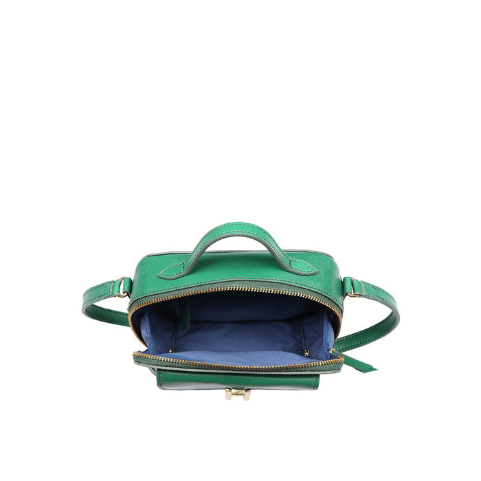Sangria 01 Green Leather Satchel