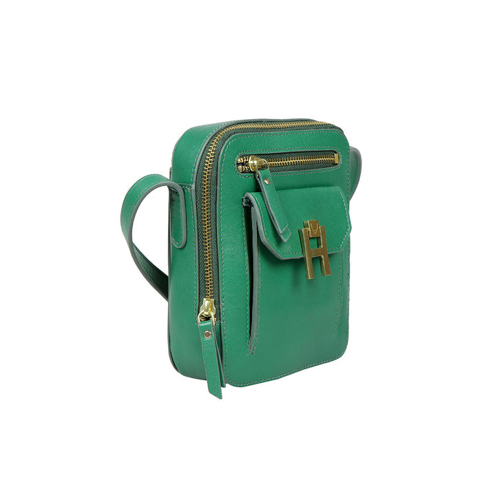 Sangria 02 Green Leather Sling Bag